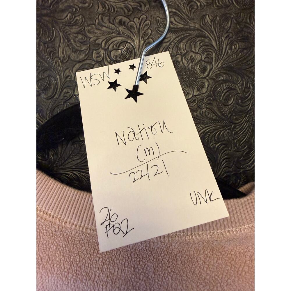 Nation LTD Sweatshirt Women's Medium Pink Terry - Picture 3 of 7